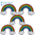 Wholesale no minimum cheap custom metal stamping rainbow colorful enamel gay pride lgbt pins